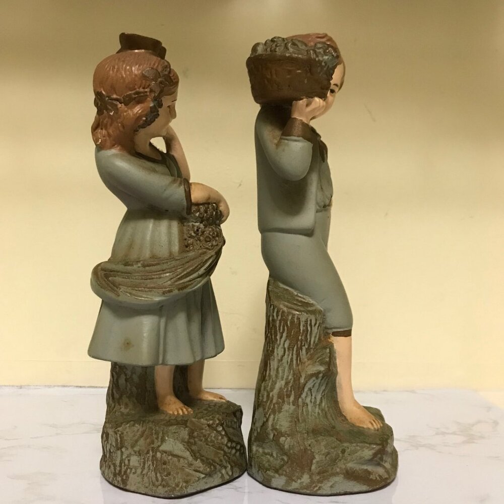 Vintage Chalkware Figurine Set – Boy & Girl – New Art Wares #272 - Picture 4 of 8